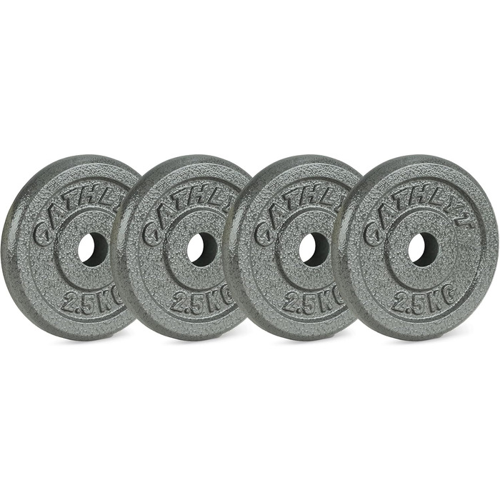 Athlyt Диски для гантелей 4 x 2,5 кг, стальні, для фітнесу