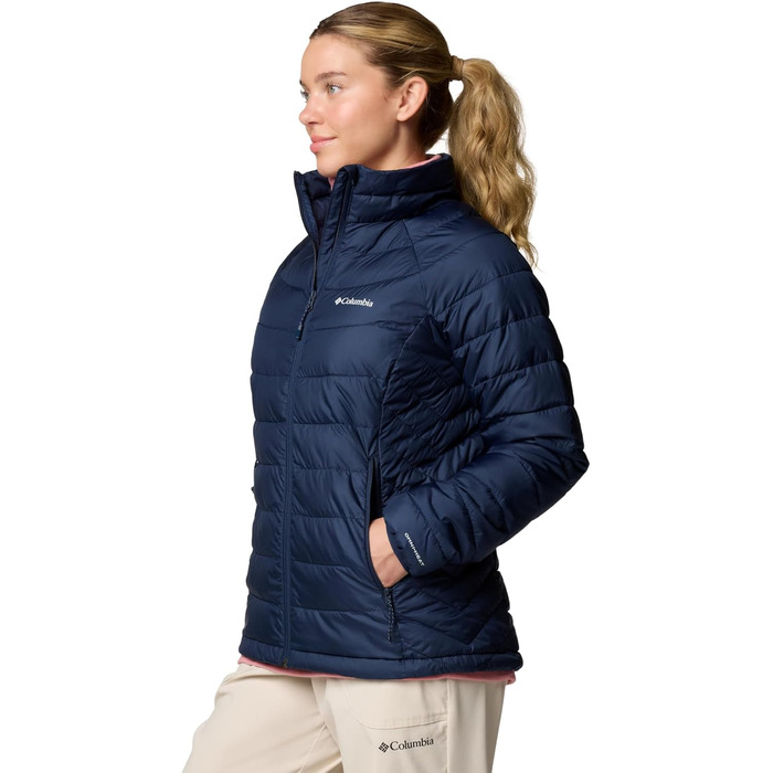 Жіноча утеплена куртка Columbia Powder Lite II Full Zip, темно-синя, розмір XXL