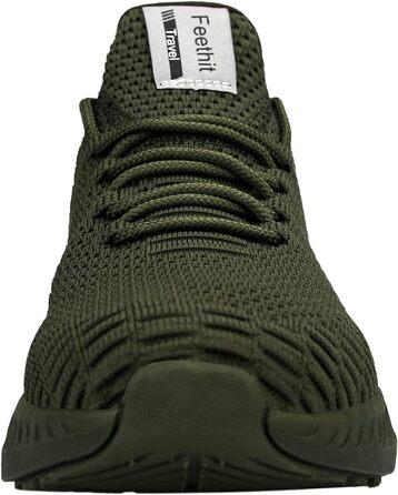 Жіночі кросівки Feethit для бігу та фітнесу. Легкі, дихаючі, з гумовою підошвою. Білі, чорні, хакі (37 EU)