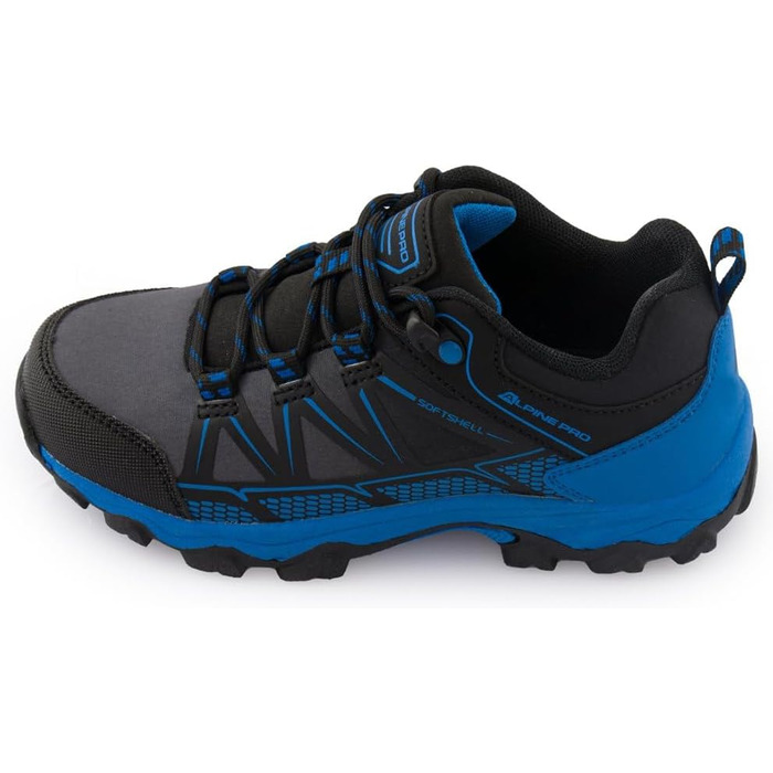 Дитячі трекінгові черевики Alpine PRO FARO, блакитні, розмір 33 EU. Легкі, дихаючі, для активного відпочинку та походів. Міцний Softshell, гумова підошва.