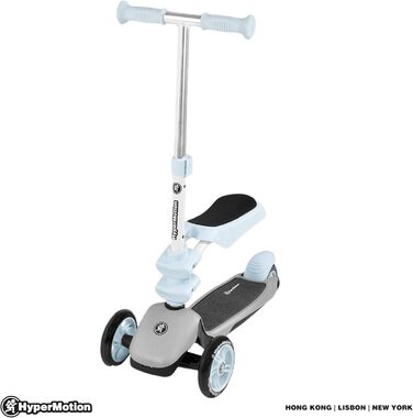 Самокат дитячий Kinderroller HyperMotion 3в1 блакитний: самокат, біговел, літній транспорт для дівчаток та хлопчиків
