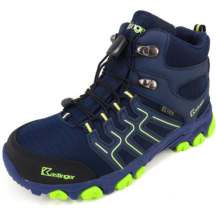 Дитячі черевики Kastinger Farrer Hi II для хлопчиків, синій, блакитний, лаймовий, 32 EU, для повсякденного носіння