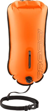 Надувна сигнальна буя для плавання та тріатлону Cressi Glide Pro, 28 л, помаранчева