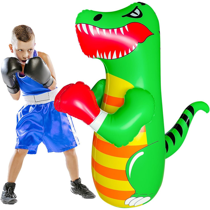 Дитячий боксерський мішок з підставкою, боксерський мішок для кікбоксингу, надувний мішок-манекен, іграшки Cool Fun Toys, динозавр, для хлопчиків, спорт, подарунок, активний відпочинок