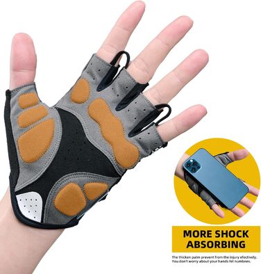 Велосипедні рукавички без пальців, з підкладкою, для гірського велосипеда, антиковзаючі, дихаючі, чорні, для чоловіків та жінок, розмір S