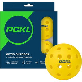 PCKL Optic Speed Піклбол м'ячі для гри всередині та на вулиці, жовті, відповідають стандартам USAPA