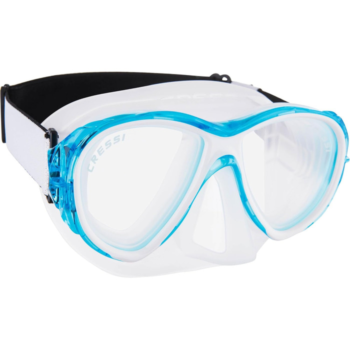 Маска для снорклінгу та дайвінгу Cressi Samoa - маска або комплект (маска + трубка) Mexico, універсальний розмір, дорослі, чоловічі/жіночі (прозора/аквамарин)