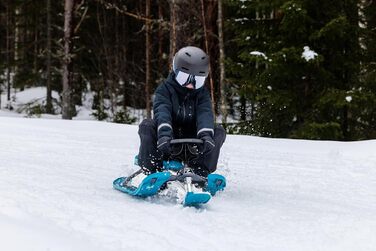 Санки STIGA Snowracer Curve з кермом, гальмом і тросом, сталевий каркас, для дітей та дорослих до 90 кг, зимові санчата від 7 років