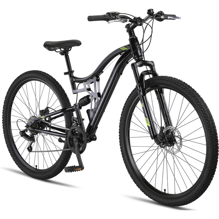 Гірський велосипед Chillaxx Bike Falcon Premium 24/26/27.5/29 дюймів для хлопців, дівчат, жінок і чоловіків, 21 швидкість, дискові гальма, повна амортизація