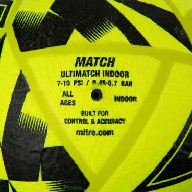 М'яч для футзалу Mitre Ultimatch, зал, розмір 5, жовто-чорний
