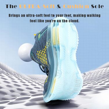 Кросівки чоловічі Hitmars з повітряною подушкою, розмір 39-48, блакитні, 45 EU