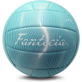 Волейбольний м'яч Fantecia з насосом, розмір 5, Soft Touch, для занять, гри, пляжу, басейну, синій