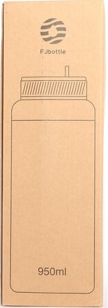 Термобутилка Fjbottle з нержавіючої сталі з трубочкою, 950/1200 мл, 2 кришки, BPA-free, герметична спортивна пляшка для води, велоспорту, школи, фітнесу, газованої води