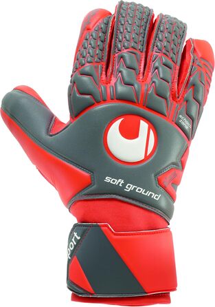 Воротарські рукавички Uhlsport для дорослих, розмір 9, темно-сірі/флуоресцентно-червоні/білі