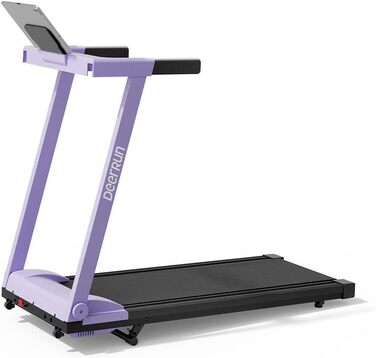 Біговий тренажер DeerRun з підтримкою High-Tech пристроїв, 158 кг, APP-керування, 2573W, складний, з курсами та мультиплеєр, фіолетовий