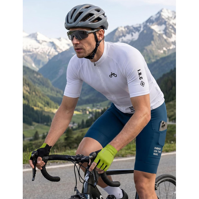 Велоперчатки Inbike Habfinger чоловічі літні, ударостійкі, дихаючі, світловідбиваючі, розмір XXL (Зелені)