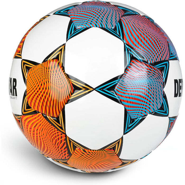 Футбольний м'яч Derbystar Brillant TT v23 білий/червоний/помаранчевий, розмір 5