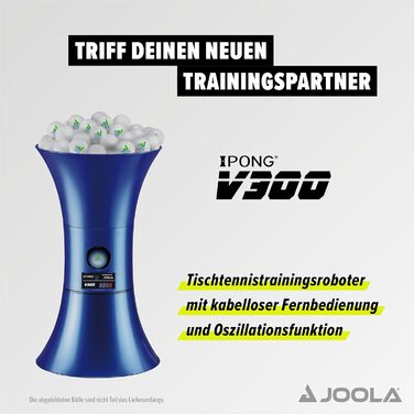 Робот для пінг-понгу JOOLA iPong V300 | Машина для м'ячів для настільного тенісу - тренажер для м'ячів 40+ мм, Single iPong V300