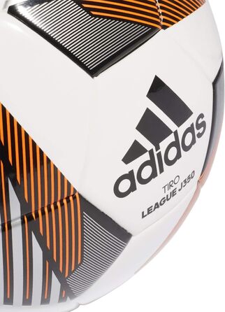Футбольний м'яч Adidas Tiro LGE Junior 350, розмір 4, білий/чорний/сріблястий/помаранчевий, тренувальний, унісекс