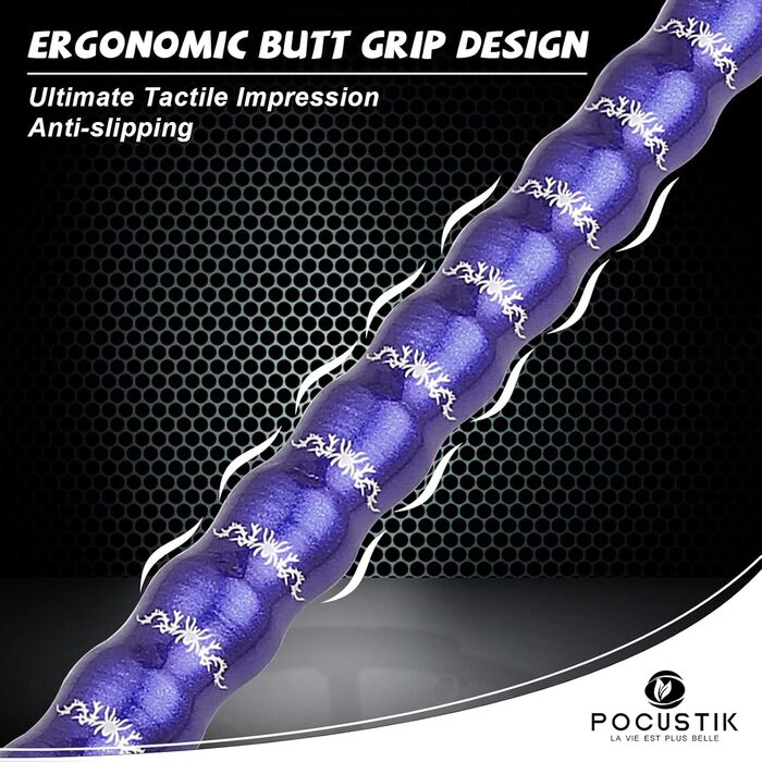 Набір більярдних київ POCUSTIK (2 шт.), 58'' - білий/синій, для дорослих, ергономічні, з канадського клена