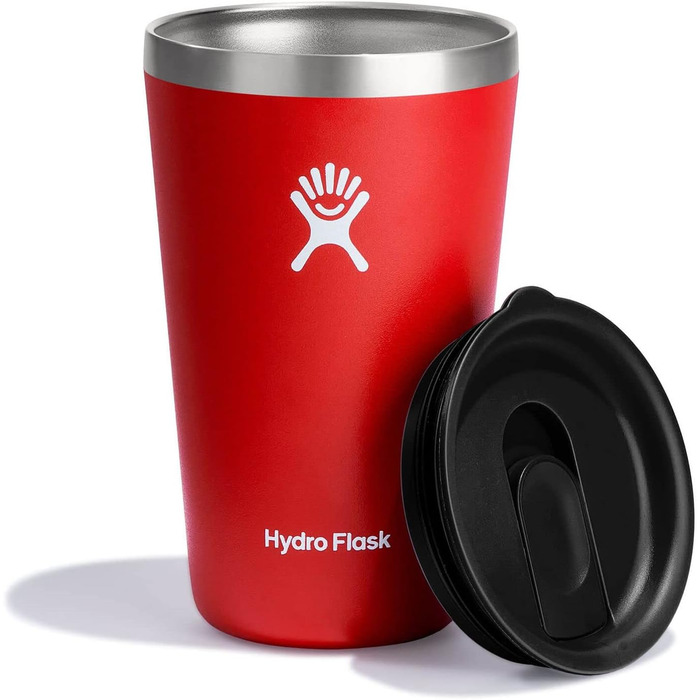 Термочашка HYDRO FLASK 473 мл з кришкою, вакуумна, з нержавіючої сталі, для напоїв гарячих і холодних, герметична, BPA-free, колір Goji