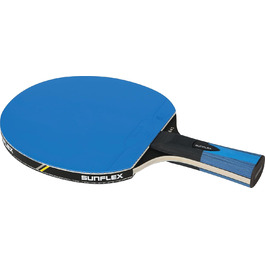 Професійна ракетка для настільного тенісу Sunflex Color COMP B45, ITTF, синя накладка, увігнута ручка