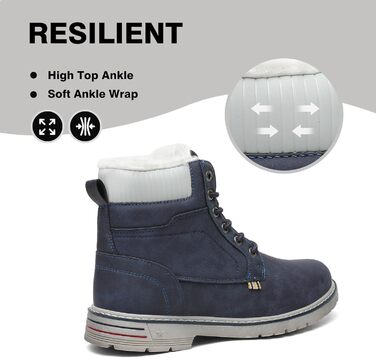 Зимові черевики Mishansha Herren для жінок. Теплі, водонепроникні, на шнурівці. Розмір 42 EU, темно-синій.