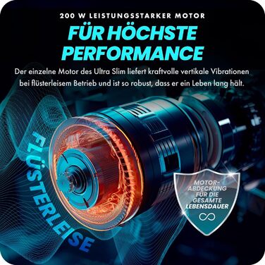 Вібраційна платформа Bluefin Fitness для тренувань всього тіла. Тренажер для дому, Slim, без Bluetooth