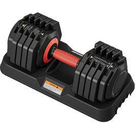 Набір гантелей Dripex: 11 кг, 24.5 кг, 41 кг. Короткі гантелі з антиковзним покриттям, регульовані диски та підставка. Для фітнесу, окремо або пара (червоний 25 кг x1 (10 рівнів регулювання))