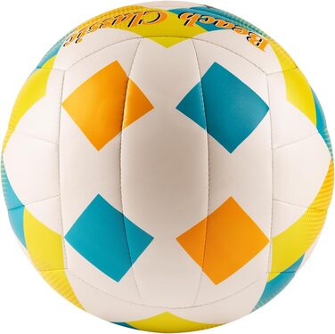 М'яч для пляжного волейболу MIKASA Beach Classic, розмір 5, синьо-жовто-оранжево-білий