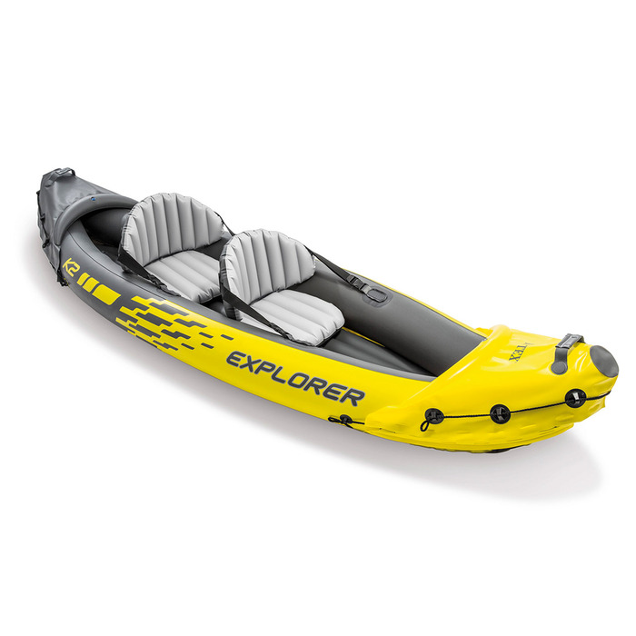 Надувний двомісний каяк Intex Explorer з веслами та насосом