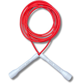 Стрибкове канат Elevate Speed Rope MAX - професійний, з міцного PVC, з нейлонового сердечника, 5 мм, довжина до 3 метри, з червоними ручками