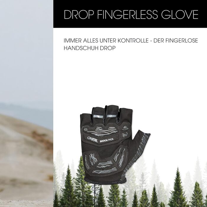 Велосипедні рукавички O'NEAL Drop Fingerless для чоловіків і жінок, гелеві, безпальцеві, антиковзкі, для MTB, Downhill, Freeride