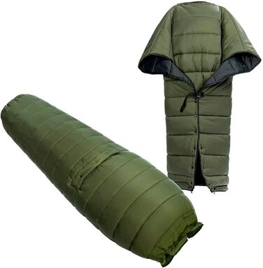 Спальний мішок OneWind для кемпінгу та гамака, 3 сезони. Тепла ковдра-пончо для відпочинку на природі, туризму. Розміри: 90*63' (2.3M*1.6M) / 78*54' (2M*1.37M). Температурний режим: 2°C~10°C