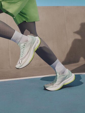 Чоловічі бігові кросівки XTEP One-Piece літні, сітка, дихаючі, з амортизацією, для спорту, тестування, розмір 41 EU, колір: зелений, білий