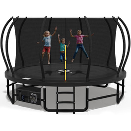 Трамплін Devoko Outdoor Ø228/305/366/427см з посиленими траверсами, міцний та стійкий, вантажопідйомність до 150кг, збірна конструкція, швидка установка, підходить для дітей та дорослих (366 x 366 x 261см)
