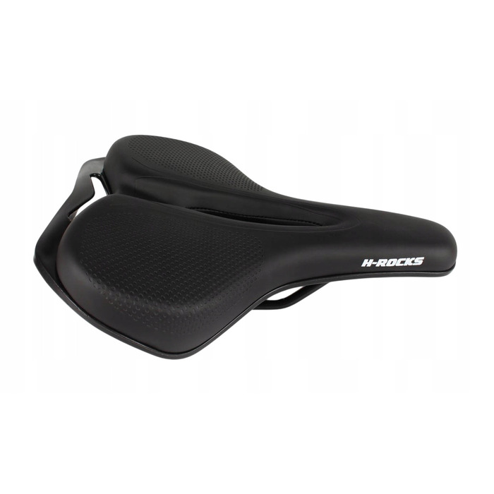 Гелеве велосипедне сідло H-ROCKS MONOLITH — комфортне, чорне, для MTB