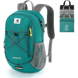 SKYSPER 20L складаний рюкзак для туризму, ультралегкий туристичний та дорожній рюкзак для походів і кемпінгу, бірюзовий
