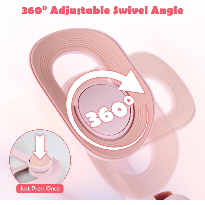 Тренер для стегон з підрахунком, тренажер для м'язів тазу, пристрій для тренування на 360° для внутрішньої поверхні стегон, прес для сідниць, тренажер для м'язів тазу для жінок вдома, рожевий