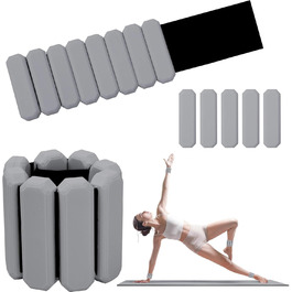 Набір обтяжень для зап'ястя та кісточок Omtofo, 2 шт (по 0,45 кг), Зелений (Сірий), для йоги, танців, пілатесу, аеробіки, кардіо та ходьби