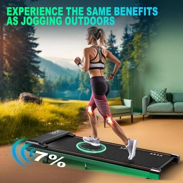 ORISYN Walking Pad - біговий доріжки для дому з регулюванням нахилу 7%, потужний мотор 2.25HP, швидкість 1-12 км/год, 7-шарова поверхня для бігу, без збирання