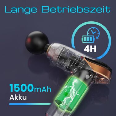 Масажер Extralink Massage Gun Lite: 6 насадок, 3200 об/хв, USB-C, для шиї та м'язів