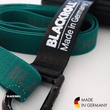 BLACKROLL® SUPER Band (104 см) - Еластична стрічка для фітнесу та зміцнення м'язів, виготовлена в Німеччині. З анкером для дверей (HOOK + MINI FLOW)
