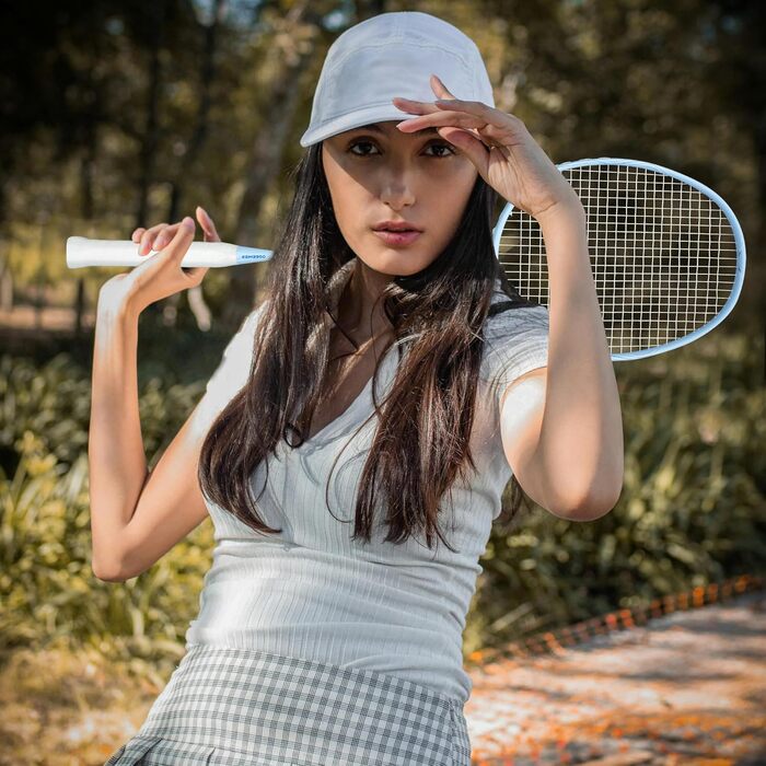 Ракетка для бадмінтону OGEENIER з графіту, легка, професійна, карбонова, з антиковзним грифом та сумкою (Блакитна)