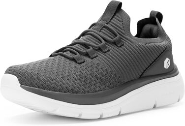 FitVille Кросівки Slip-On для чоловіків, широкі, спортивні, легкі, дихаючі, для бігу, фітнесу, активного відпочинку, залу, сірі, 44 EU