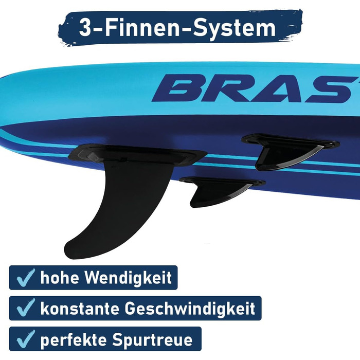 SUP дошка BRAST Primo надувна з веслом та аксесуарами 320x81x15 см (Синя)