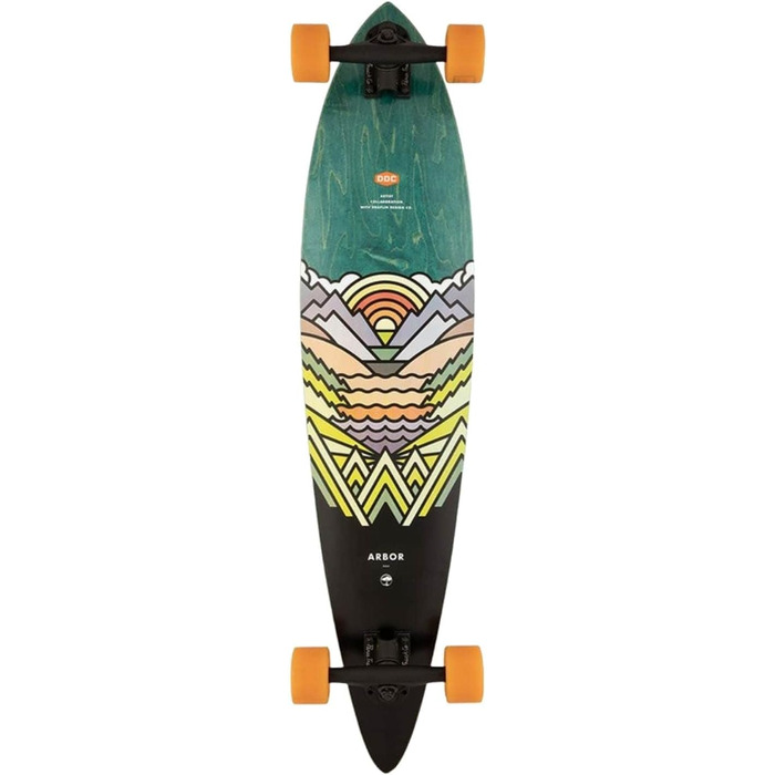 Лонгборд Arbor Artist Fish Pintail 94 см, різнокольоровий, для круїзингу