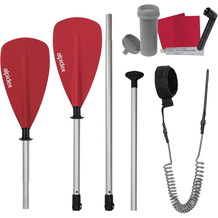 Надувна SUP-дошка ALPIDEX 320×76×15 см, комплект: весло, плавці, насос, ремінець, ремкомплект, сумка, до 200 кг