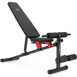 Універсальна регульована тренувальна лава Marbo Sport MH-L111 2.0 з бенкюрлером, чорна-червона, вироблено в ЄС