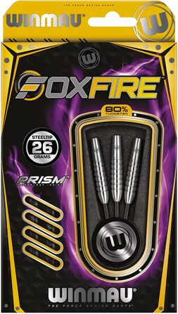 Дротики Winmau Foxfire Profi Wolfram Steeltip з комплектом оперень і стрижнів